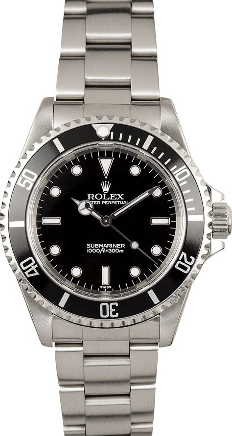 preowned rolex submainer glidelock no date|used rolex submariner for sale.